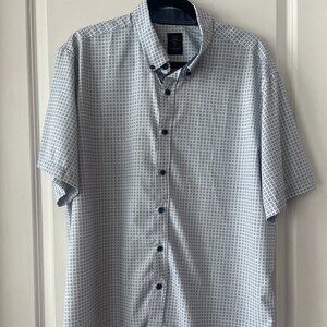 Michael Strahan Short Sleeve Button Down Business Casual Button Up Shirt for Men